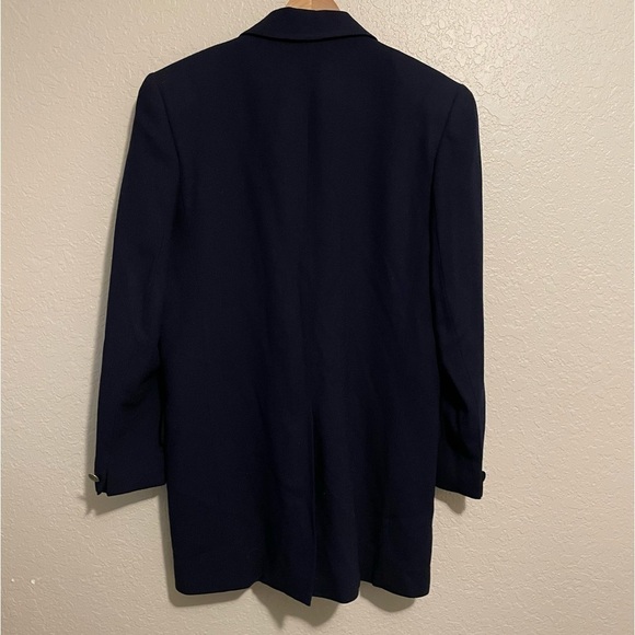 Vintage Jones New York Women’s Wool Navy Blue One Button Blazer Jacket Size 6 - Picture 3 of 8